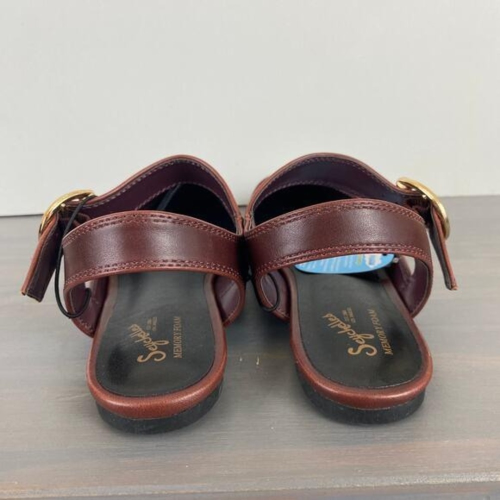 Seychelles Marion Boho Mary Jane Flats Women 6.5 Burgundy Memory Foam NWT - Picture 8 of 8